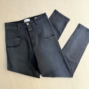 Closed Jeans High Waist Girlfriend Black Pedal Drum Denim Pants 26 2 S